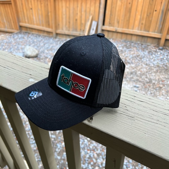 Base Level Lake Tahoe black trucker hat - Picture 2 of 3
